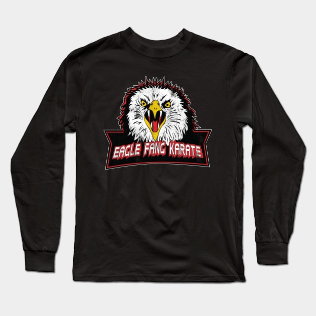 Cobra Kai - Eagle Fang Karate Vintage Style Long Sleeve T-Shirt by wookiemike